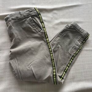 Women's Ecru Tuxedo Stripe Chino Pants - Sz. L